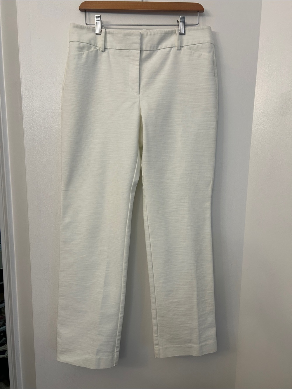 Ann Taylor Factory white Straight-Leg curvy pants